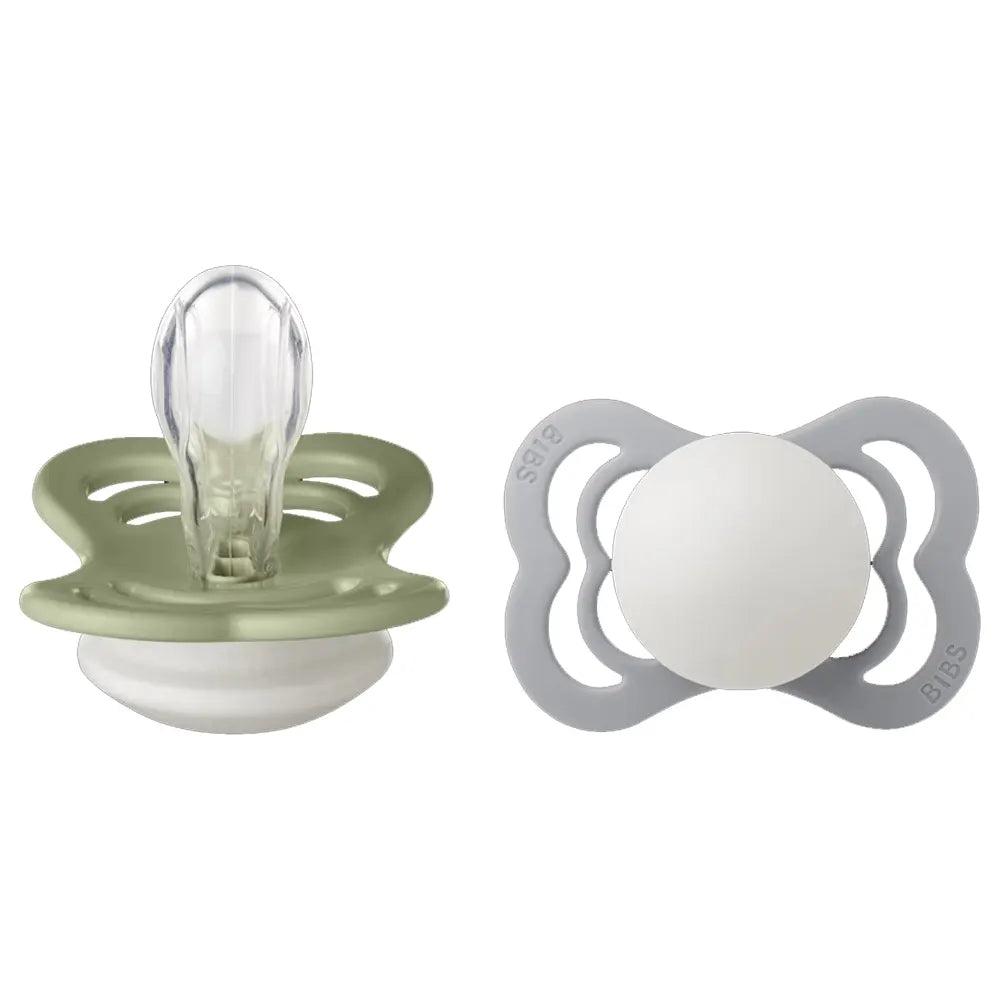 مجموعة بيبسمكونة من لهايتين سيليكون فائقتين متماثلتين - رمادي/سحابي - متوهج