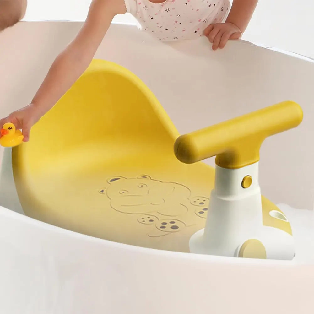 Siège de Bain Bébé avec Dossier & Poignée de Maintien