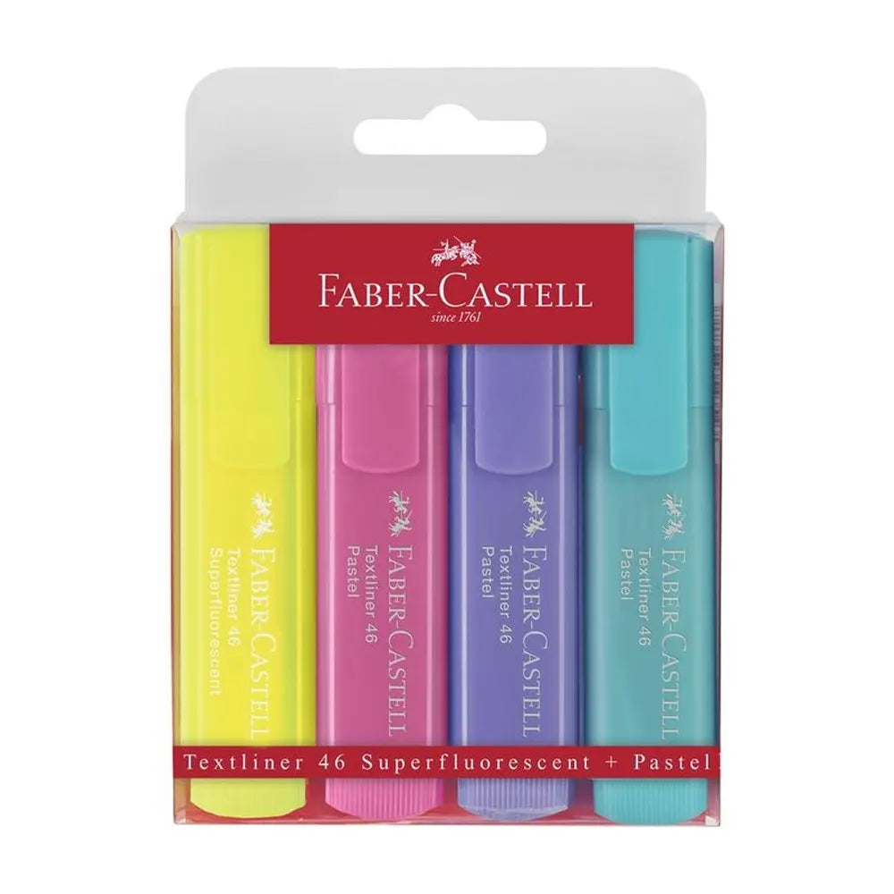 Faber-Castell Textliner Set of 4 Pastel Highlighters