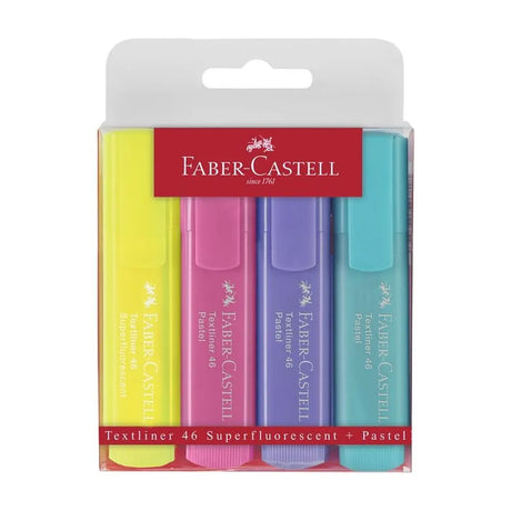 Faber-Castell Textliner Set de 4 Superfluorescents Pastel