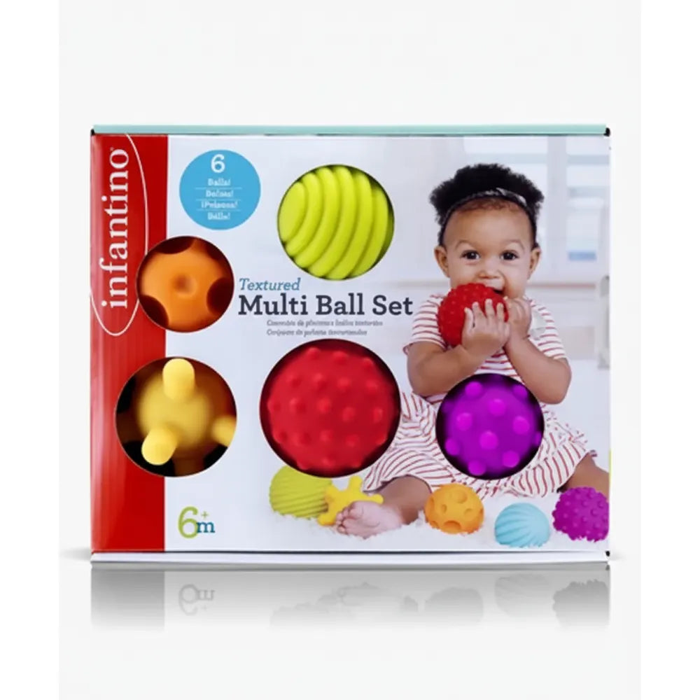 Infantino Set of 6 Textured Balls 6M+
