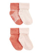 Lot de 4 Chaussons en Chenille Bébé Carter's - Rose