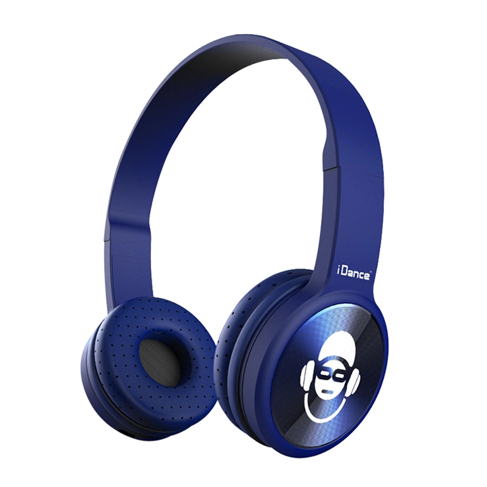 آي دانس عبوة سماعات رأس لاسلكية ثنائية 100 بلوتوث - زهري و أزرق