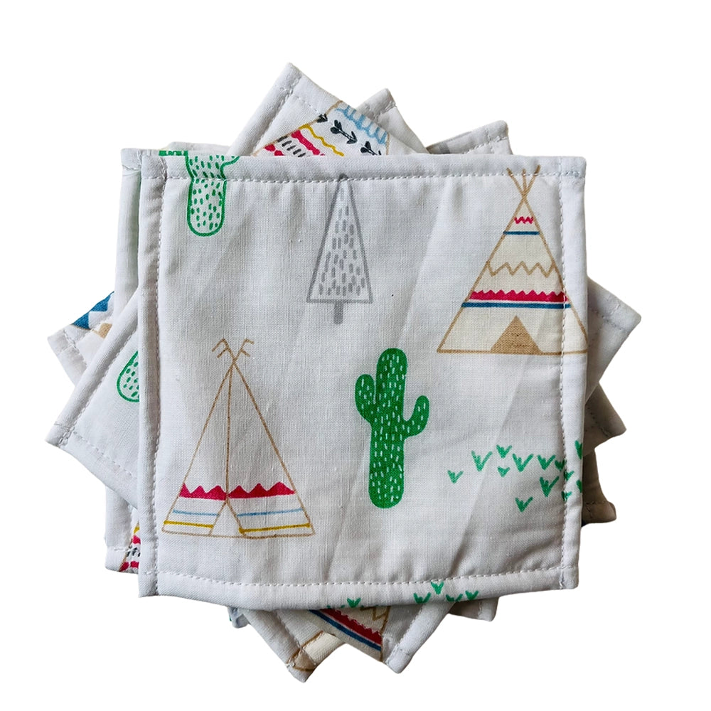 Babymat Set de 6 toallitas de tela - Tipi