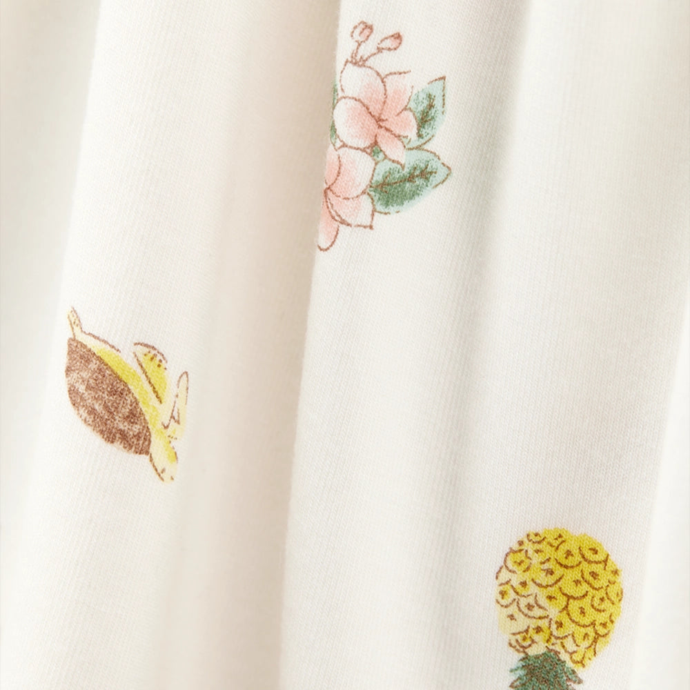 Grenouillère Fermeture Éclair Bidirectionnelle Bébé Fille Carter's - Tropical Ivoire