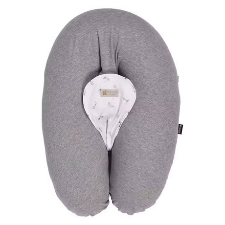 Coussin d'Allaitement & Grossesse 3en1 Multirelax - Gris Chiné Lapins