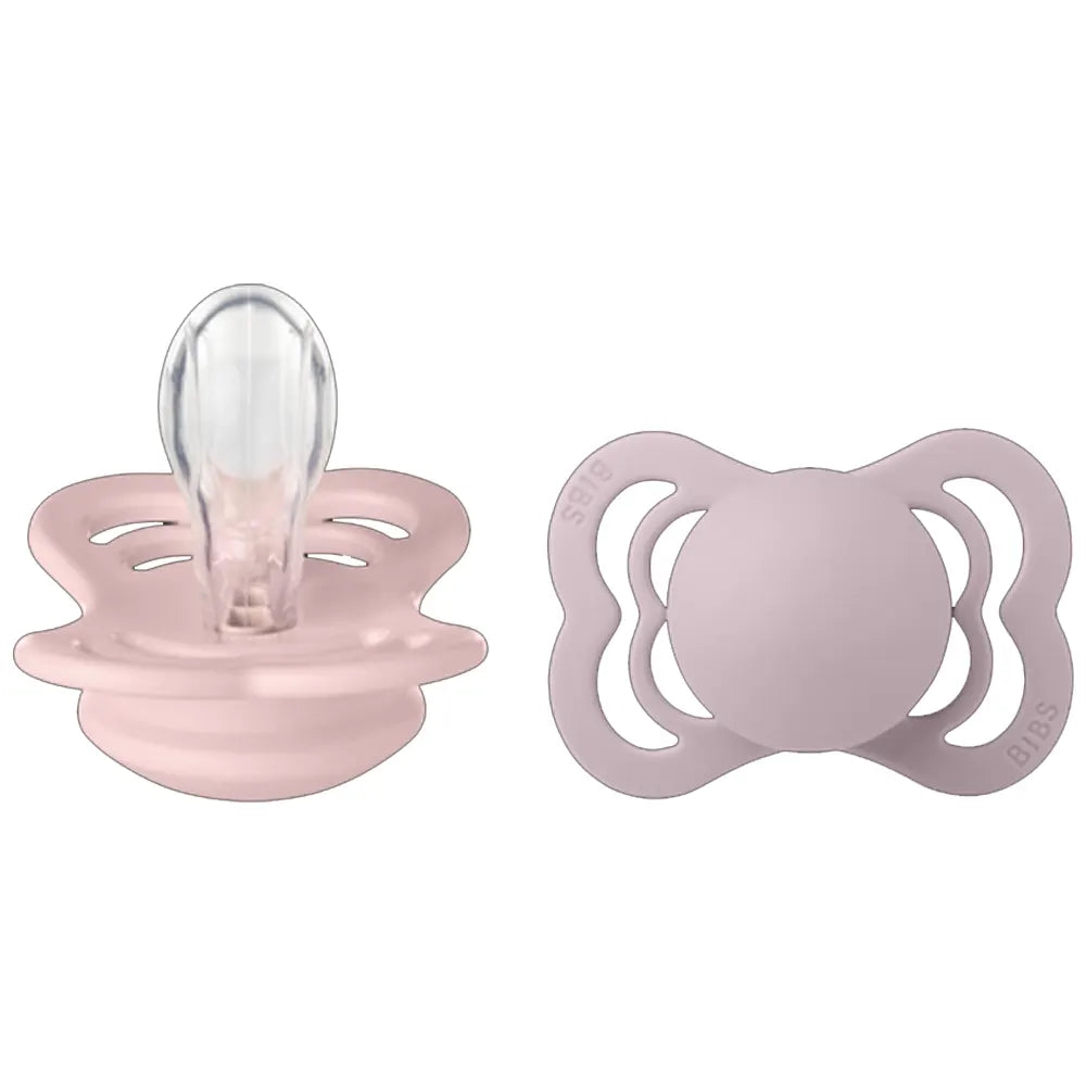 عبوة من 2 لهايات سيليكون سوبريم متماثلة من بيبس- زهرة/أرجواني داكن