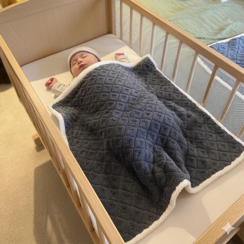 Babymat Couverture d'Hiver 100x100 cm - Losange Grise