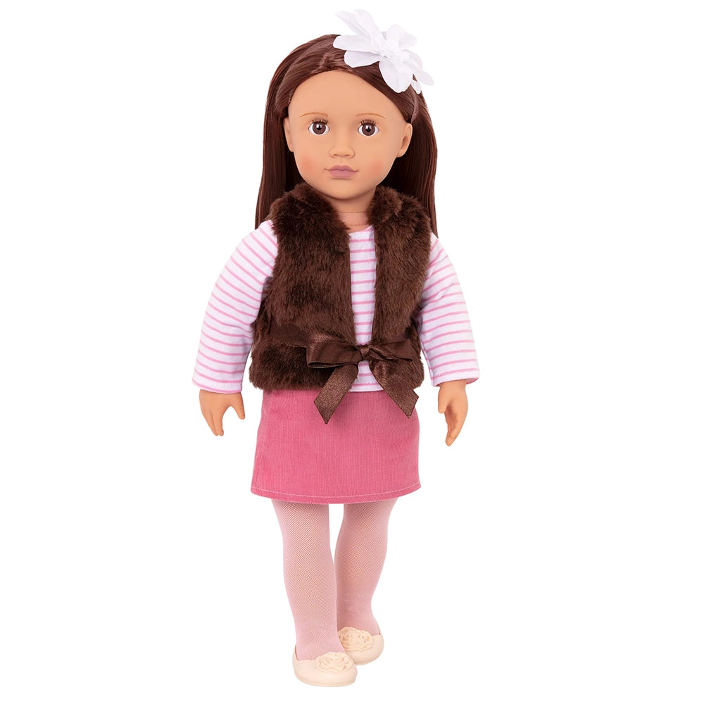 Our Generation Poupée Mannequin avec Gilet en Fausse Fourrure 46cm 3A+ - Sienna
