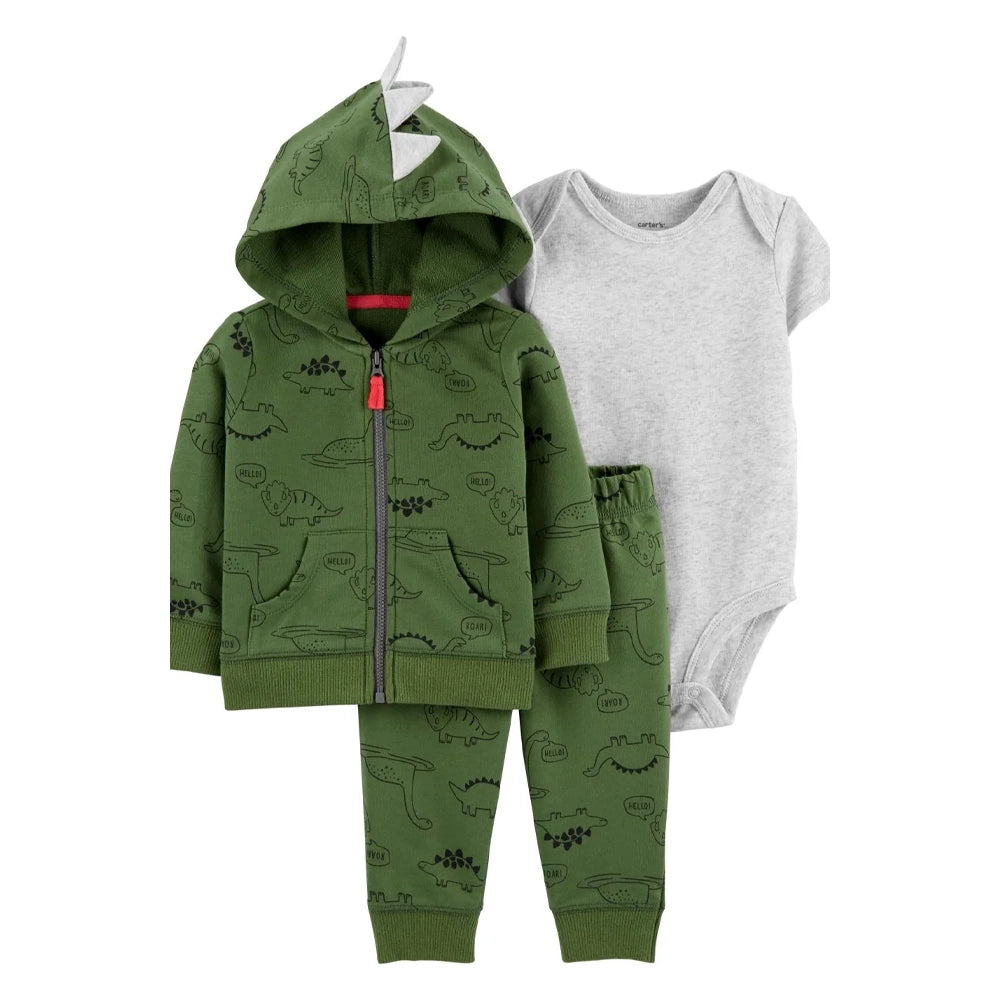Carter's Baby Boy 3-Piece Set - Gray & Green
