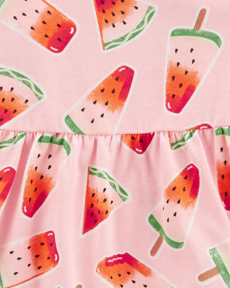 Robe En Jersey Pastèque Carter's - Rose