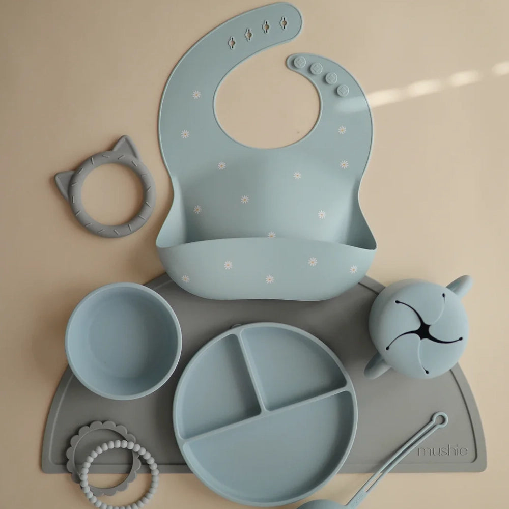 Mushie Bavoir Bébé en Silicone - Marguerite Blanche