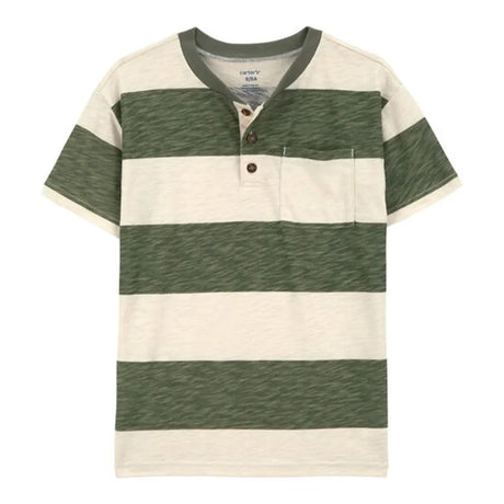 T-Shirt Rayé Carter's - Vert & Ivoire