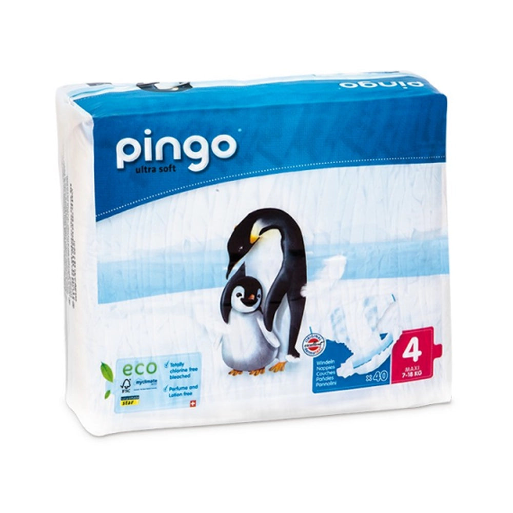 Pañales ecológicos Pingo talla 4 (7-18 kg) 40 unidades