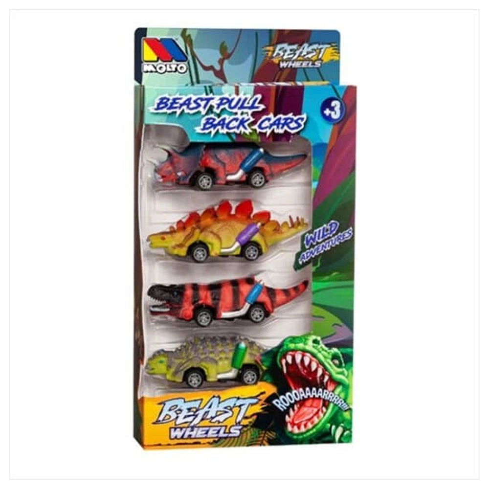 Molto Set de 4 Dinos de Arrastre +3A