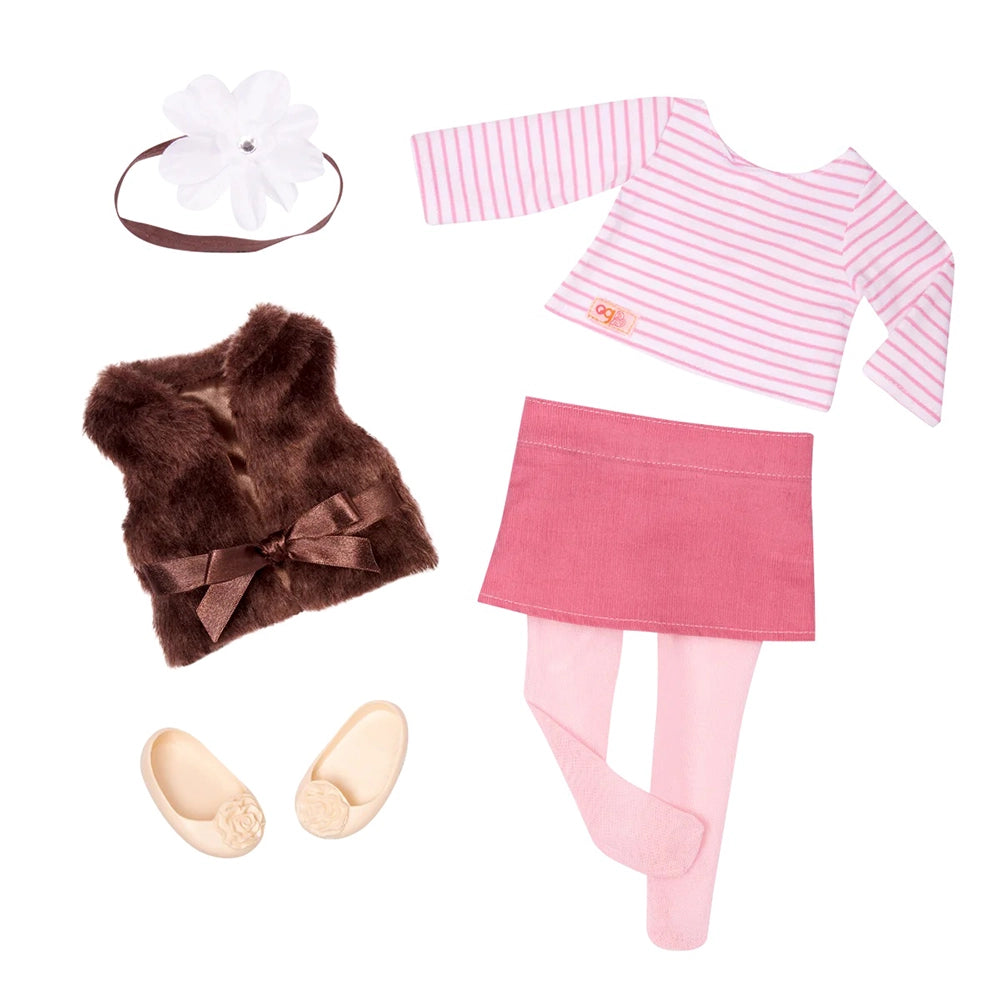 Our Generation Fashion Doll with Faux Fur Vest 46cm 3Y+ - Sienna