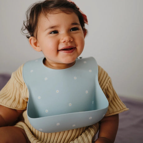 Mushie Bavoir Bébé en Silicone - Marguerite Blanche