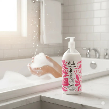 إم كاي إل كوسميتيك جل استحمام بحليب الأتان العضوي 1 لتر