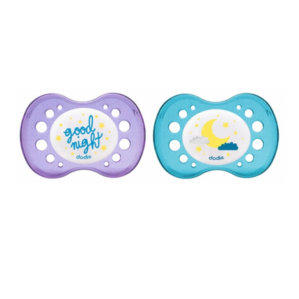 Lot de 2 Sucettes Anatomiques Silicone Dodie +18m - Night & Lune