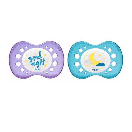 Lot de 2 Sucettes Anatomiques Silicone Dodie +18m - Night & Lune
