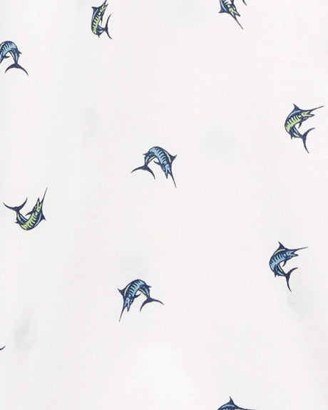 Chemise Boutonnée Sur Le Devant À Imprimé Poisson OshKosh - Blanc