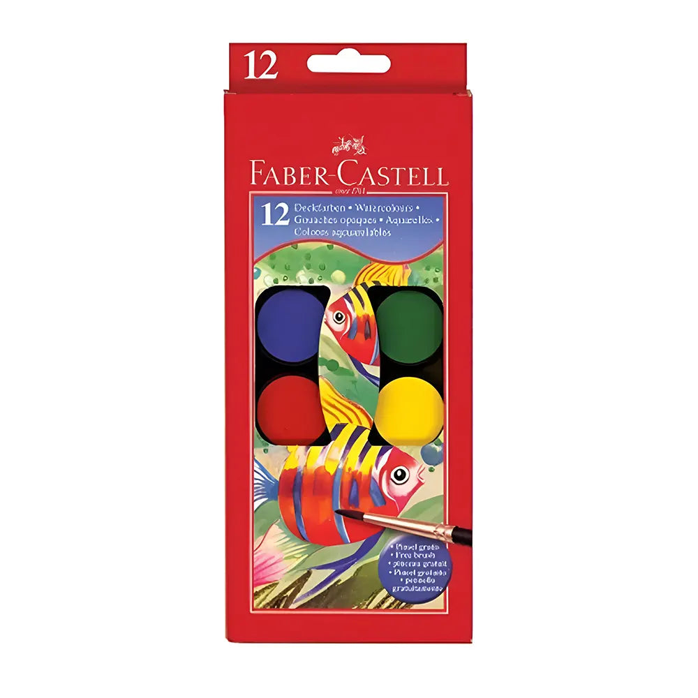 Faber-Castell 12 Pastilles de Gouache 24mm