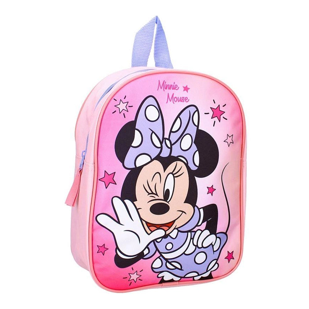 Sac Bandoulière Minnie Mouse Pailleté - Marine Et Rose - Petit Format Pour Fille - Fermeture Pression
