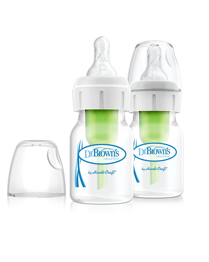 Dr. Brown's Pack de 2 Biberons Anti-Colique Étroit avec Tétine pour Prématuré - 60ml