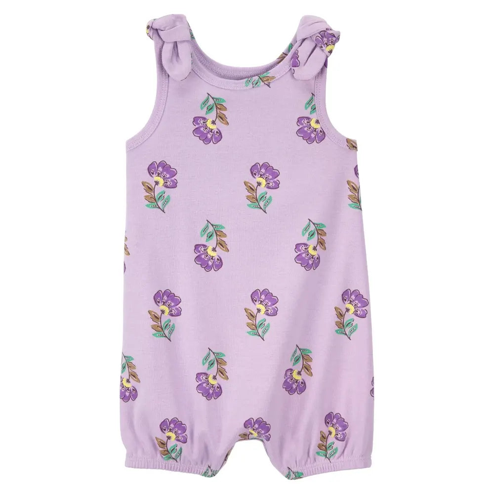 Barboteuse en Coton Carter's - Fleurie Violet