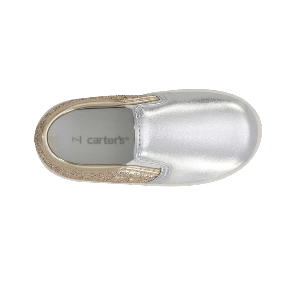 حذاء باليرينا كاجوال سهل الارتداء معدني - فضي