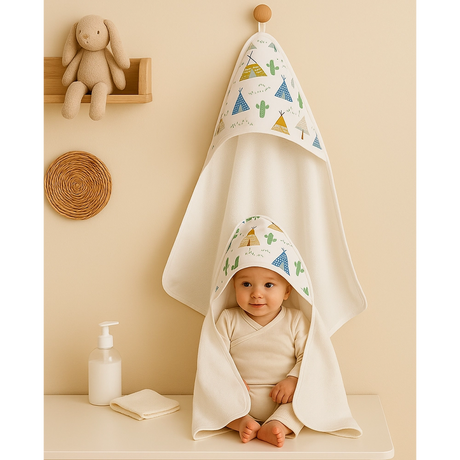 Babymat Bath Towel 130x70cm - Tipi Harmony