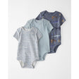 Lot de 3 bodys en coton bio côtelé bébé - Unisexe