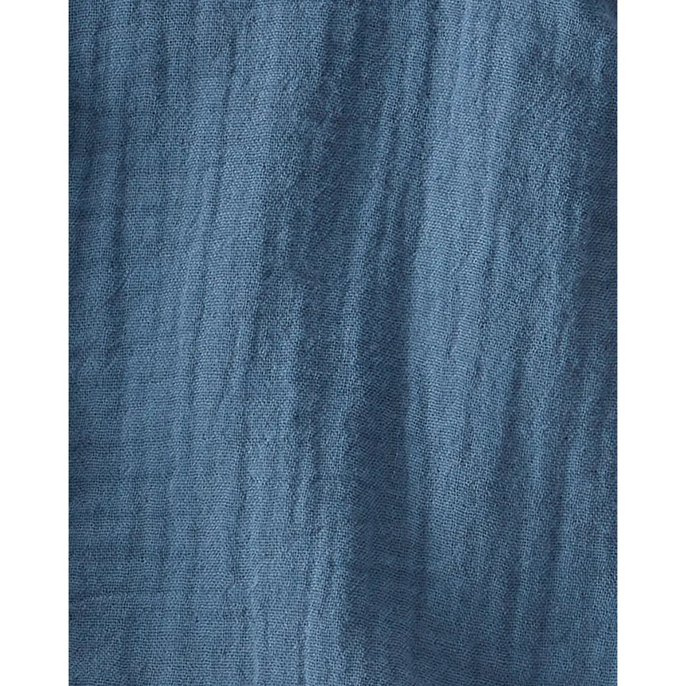 Combinaison en Gaze de Coton Bio Little Planet - Bleu