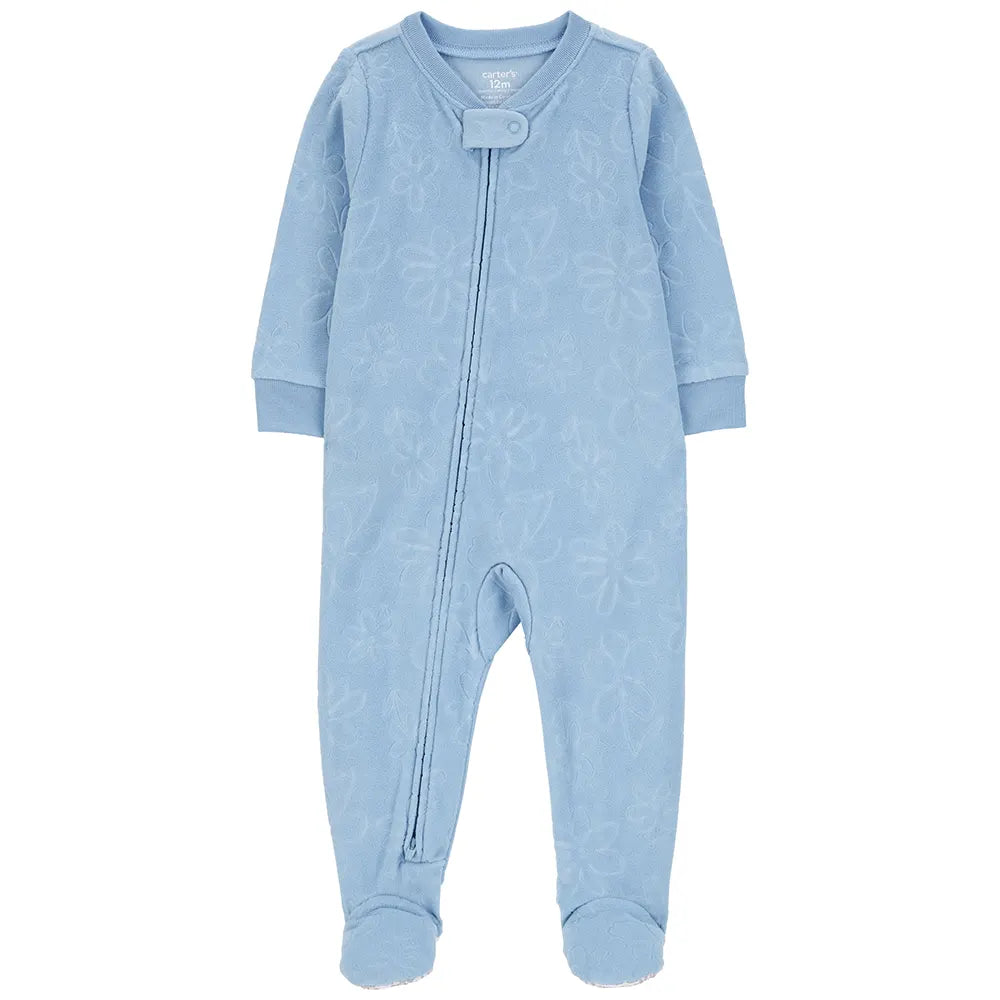 Grenouillère polaire 1 pièce bébé à motif floral