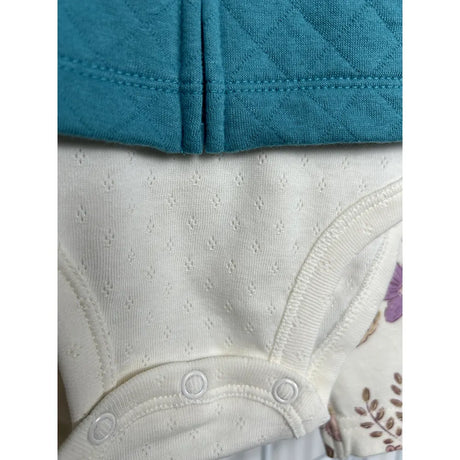 Ensemble 3 pièces bébé avec cardigan matelassé