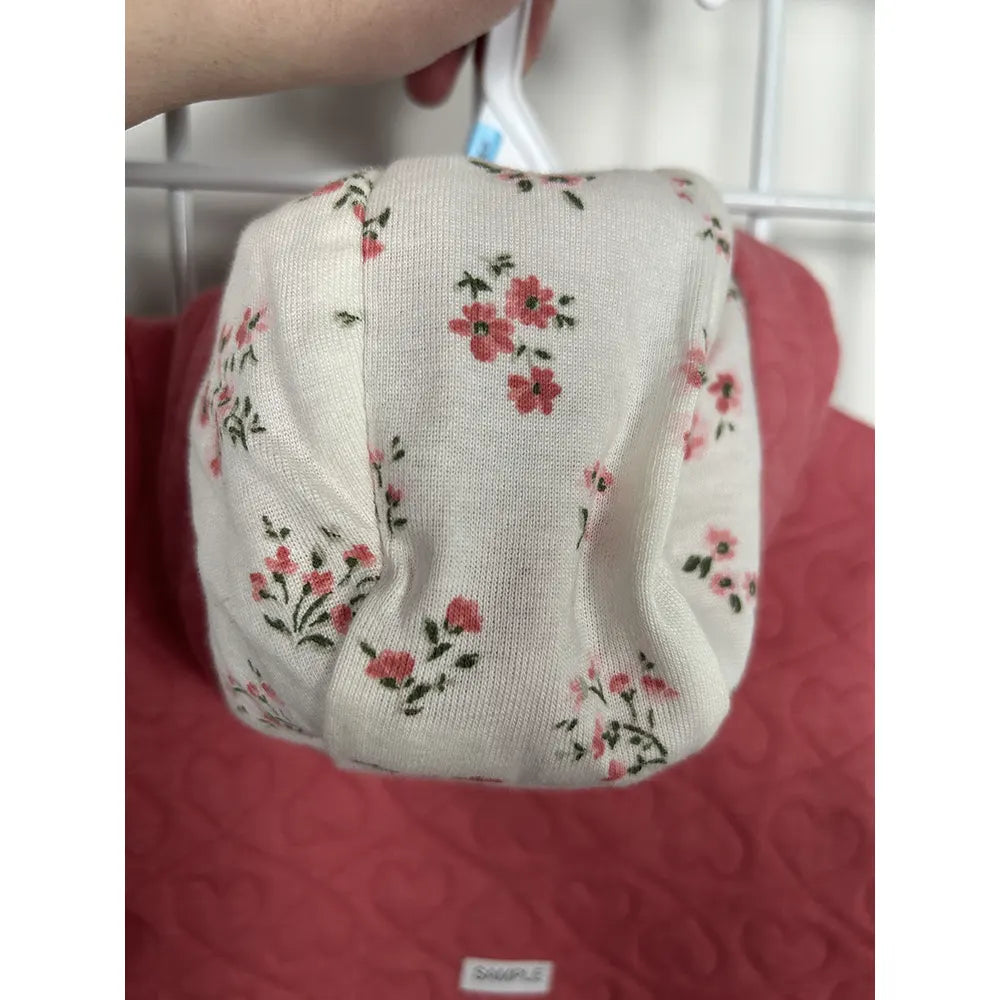 Combinaison rouge à manches longues bébé en mélange de coton à motif cœur