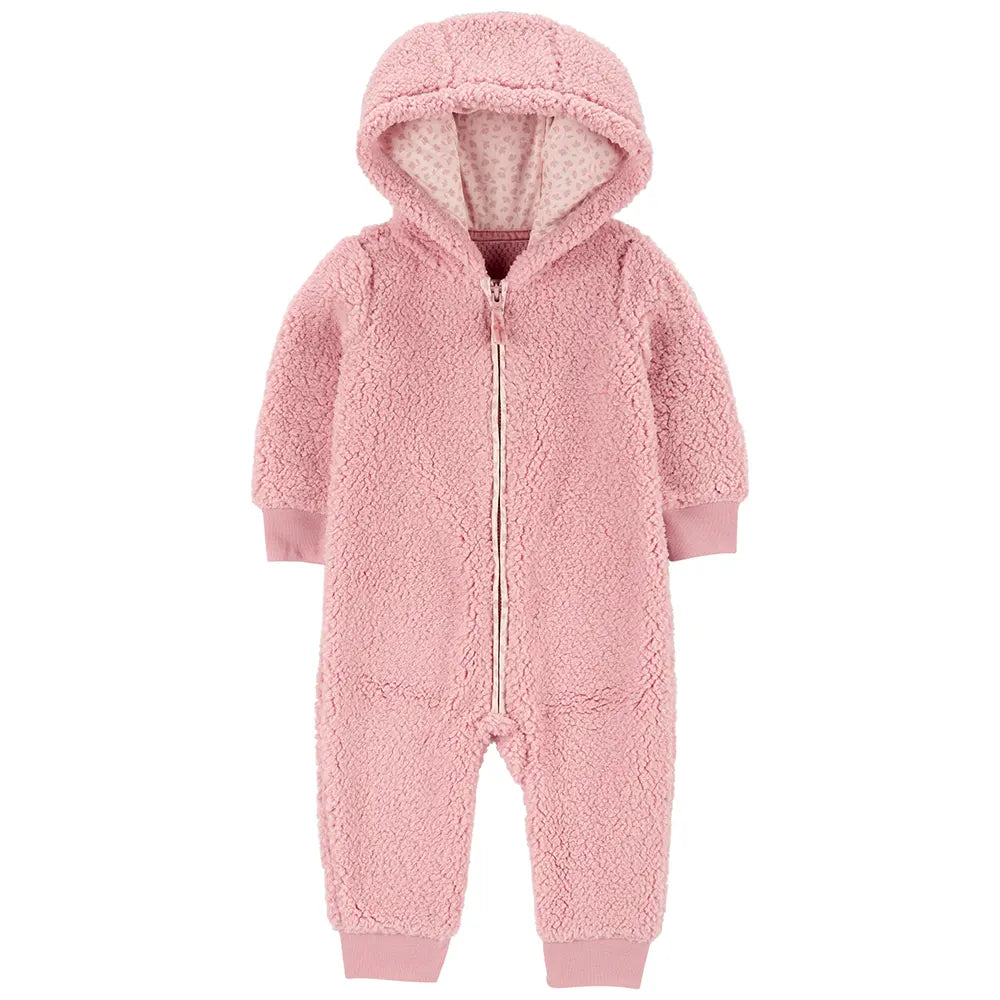 Combinaison polaire à capuche bébé