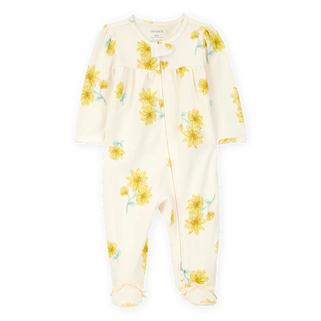 Pyjama dors-bien zippé imprimé floral bébé fille