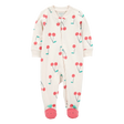 Pyjama dors-bien zippé imprimé cerise bébé fille
