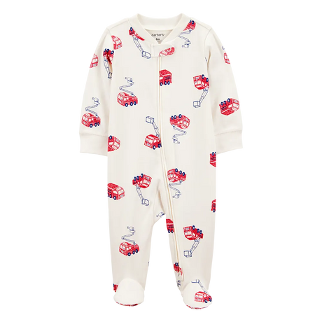 Pyjama dors-bien zippé pompier bébé garçon - Coton