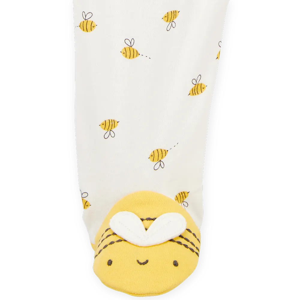 Pyjama dors-bien zippé abeille bébé - Coton