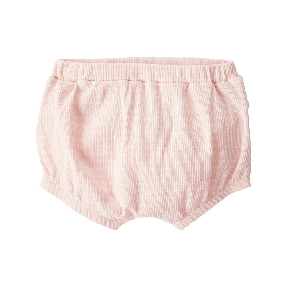 Ensemble côtelé en coton bio bébé fille - Rose