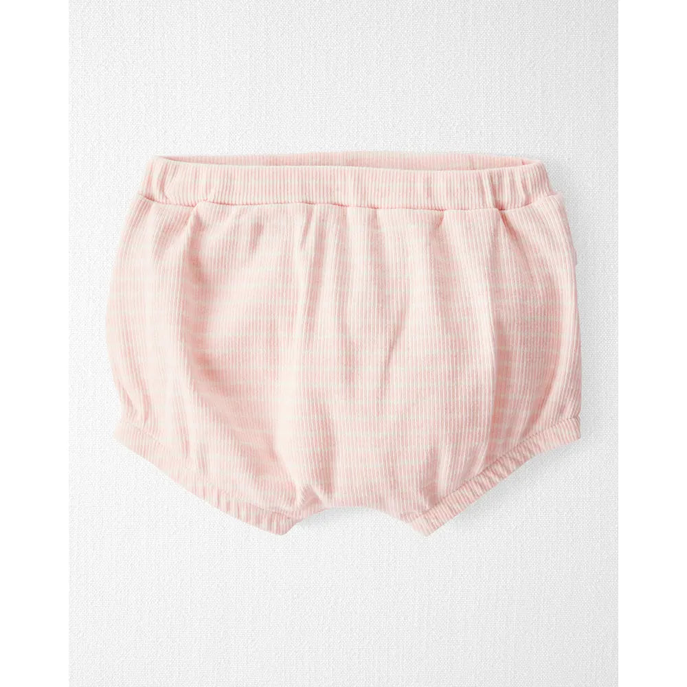 Ensemble côtelé en coton bio bébé fille - Rose
