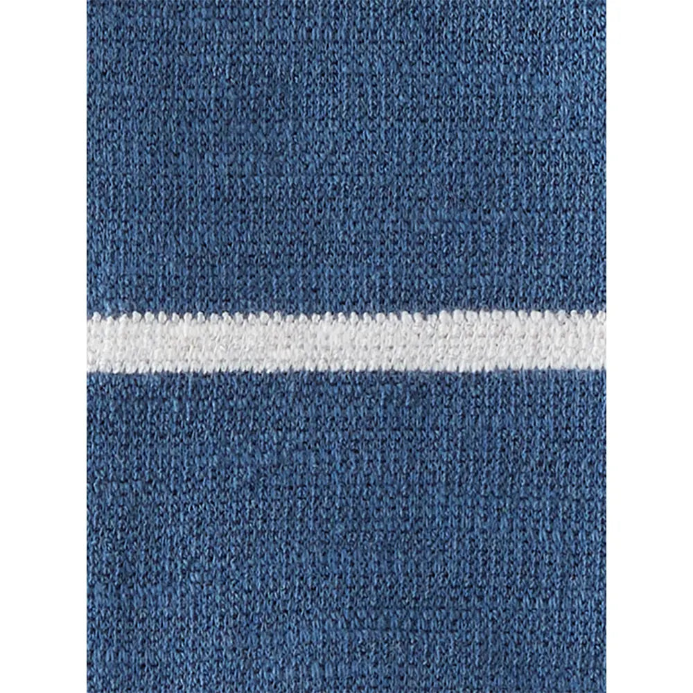 Ensemble en coton bio bébé - Rayé bleu