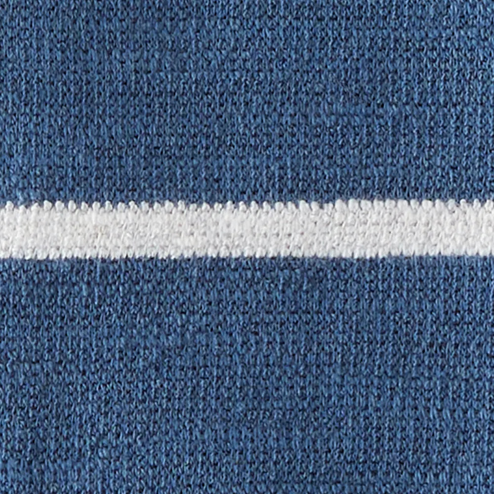 Ensemble en coton bio bébé - Rayé bleu