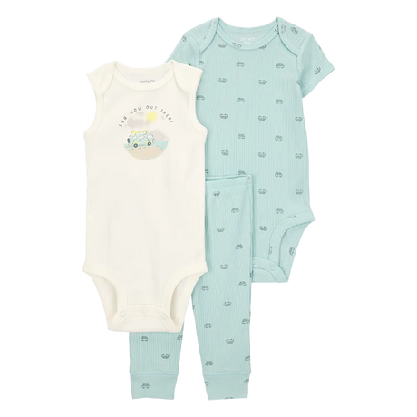 Ensemble 3 pièces bus pour bébé garçon