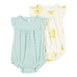 Lot de 2 barboteuses florales bébé fille
