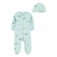 Ensemble pyjama zippé et bonnet plage bébé garçon