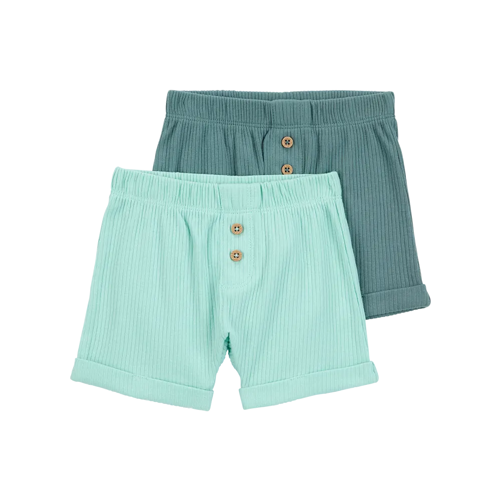 Lot de 2 shorts bébé garçon - Bleu