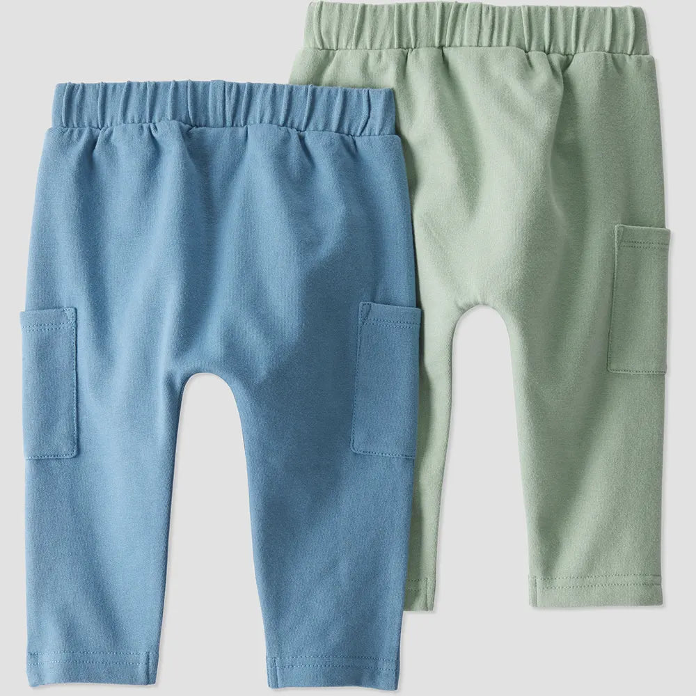 Lot de 2 joggers en coton bio bébé - Unisexe